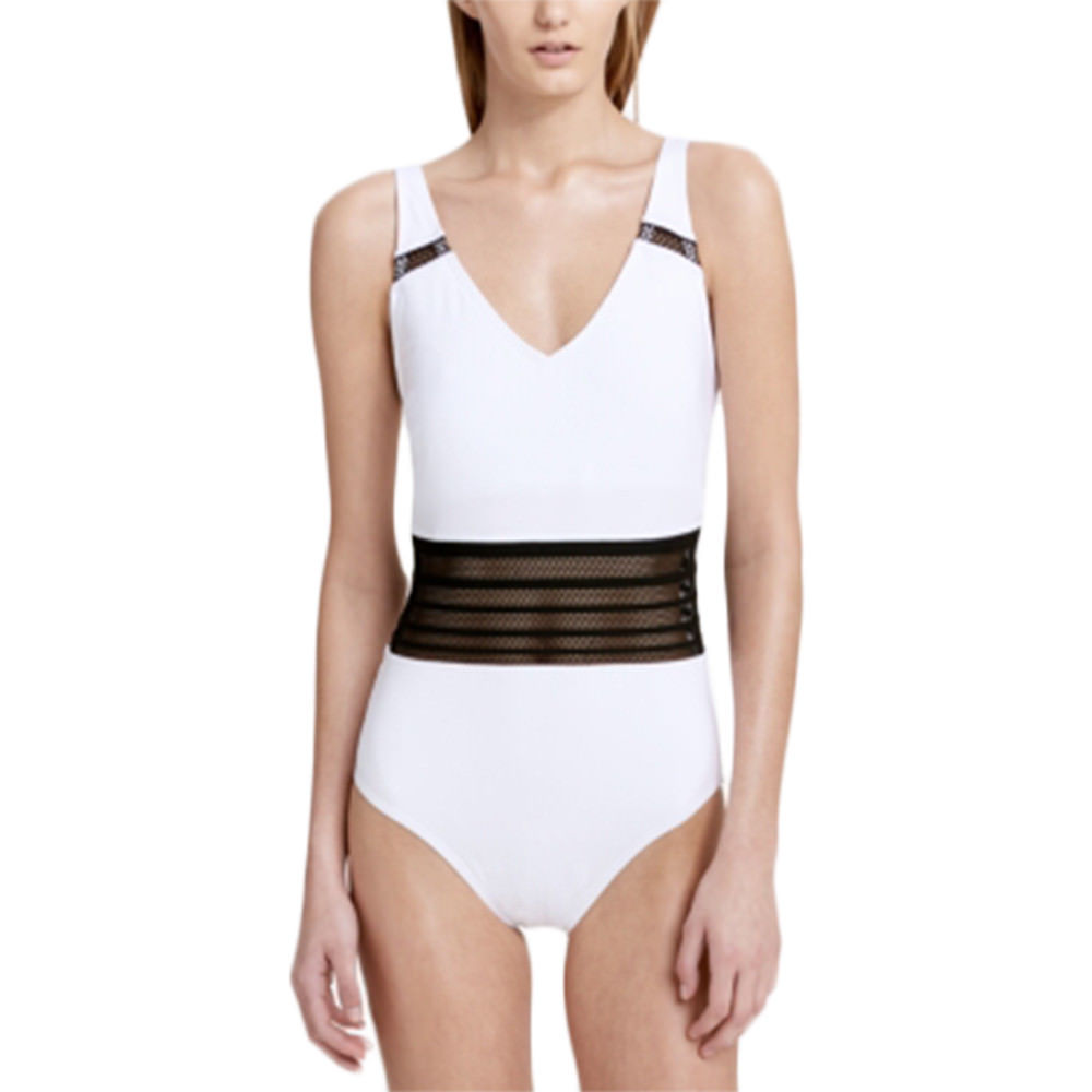 Calvin Klein Wome's Mesh-Inset One-Piece Swimsuit Size 16 - $54.39