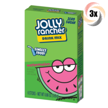 3x Packs Jolly Rancher Watermelon Drink Mix Singles | 6 Sticks Per Pack ... - $11.27