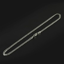 14k Solid White Gold Twisted Curb Link Chain Anklet 10&quot; Length 2.6mm Wide - £253.18 GBP