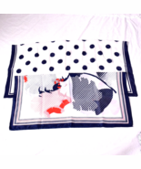 Pair of Women&#39;s Square Scarfs Navy White &amp; Red  - €13,86 EUR
