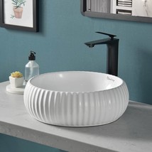 Bathroom Vessel Sinks, Round Bathroom Sinks, Ceramic Vessel Sinks, Bathroom - £103.10 GBP