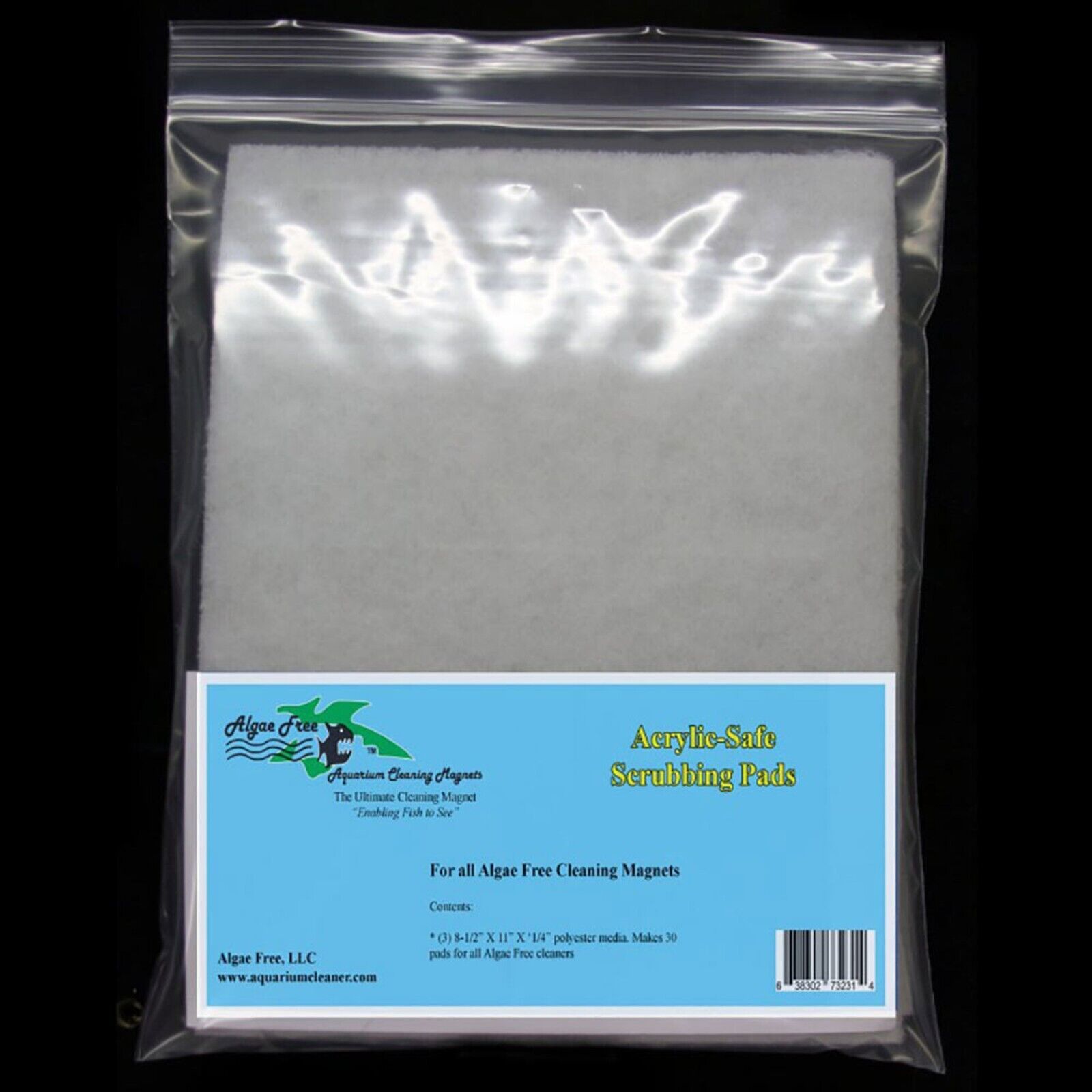Algae Free Acrylic Cut to Fit Pads - 3 Pack of 8.5&quot; x 11&quot; Pads - $19.95
