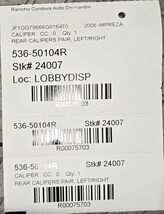 Passenger Right Driver Left Red Calipers Rear WRX Fits 06-07 IMPREZA 75703 image 2