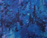 Cotton Illuminations Watercolor Tree Forest Scene Fabric Print by Yard D... - $13.95