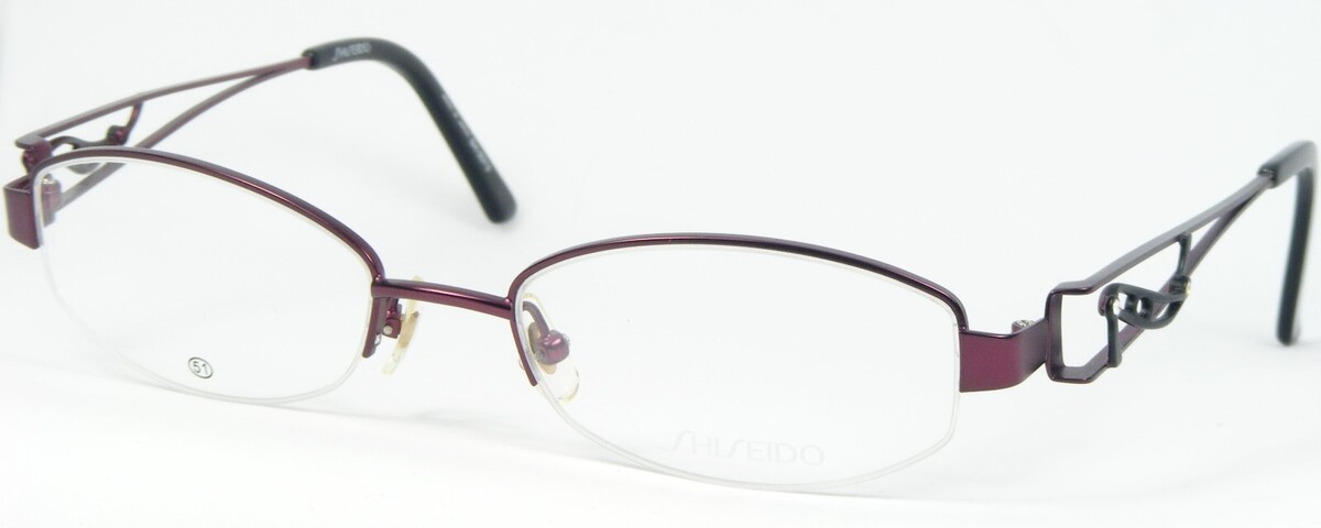 Shiseido SH-2313 2 Plum / Nero Occhiali da Sole W/Cristalli 51-17-135mm ... - $66.33