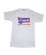 90s Discovery Channel Embroidered T-shirt Shirt Movie Promo White Small ... - $38.60