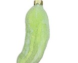 Frosted Glass Green Christmas Pickle Ornament Silver Tree  NWT&#39;s - £4.84 GBP