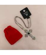 Cross Necklace Gothic Necklace Silver Vintage Silver Statement Cross Nec... - $18.97