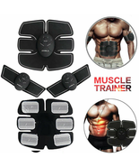 electric muscle toner machine abs toning belt simulation fat burner bell... - $31.20