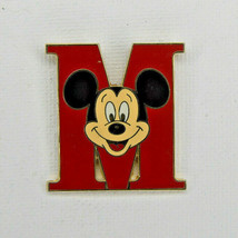 Disney 2003 WDW Cast Lanyard Red Varsity M And  Mickey Mouse Head Pin#22585 - £8.61 GBP