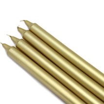 Jeco CEZ-105-12 10 in. Straight Taper Candles, Metallic Gold - 144 Piece - £163.01 GBP