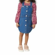 BCBG Girls Kids&#39; ~ 2-Pc. Jumper Set ~ SIZE 5 ~ DENIM/MAROON ~ Adjustable... - £22.09 GBP