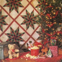 Loved Pieced Applique Xmas BLAZING STAR Quilt Pattern Flexible Plastic Template - £9.47 GBP