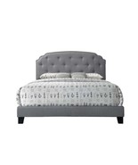 Tradilla Queen Bed, Gray Fabric - $6,862.83 MXN