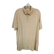 Adidas Primegreen Performance Polo Shirt Peach Micro Print Men’s Large - $25.20