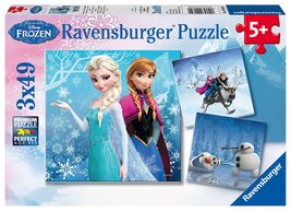 Ravensburger Disney Frozen Winter Adventures Puzzle Box 3 x 49-Piece Jig... - $15.00