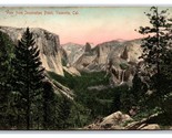 View From Inspiration Point Yosemite Valley California CA 1907 DB Postca... - $4.90