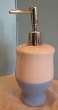 light blue/white  Ceramic Soap / Lotion Dispenser - $14.40