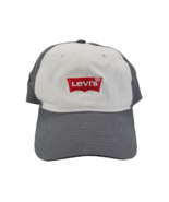 Levi’s YOUTH Adjustable SnapBack Ball Cap Hat Curved Brim Red Logo White... - $184.09 MXN
