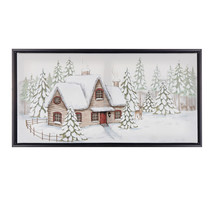 Winter Scene Frame 25&quot;L x 13&quot;H Canvas/Plastic - $95.31