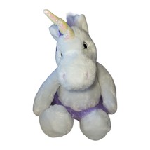 The Petting Zoo White Unicorn Ballerina Plush Stuffed Animal Purple Tutu 16&quot; - £10.31 GBP