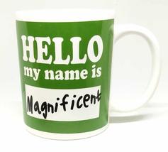 Home For ALL The Holidays Hello My Name Is. Ceramic Coffee Mug (GREEN) - £11.85 GBP