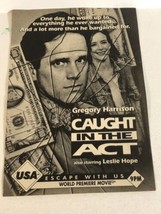 Caught In The Act Tv Guide Print Ad  Gregory Harrison Leslie Hope TPA15 - £4.63 GBP