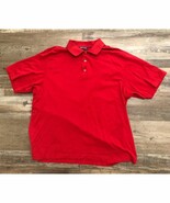 PGA Tour Mens XL Red Mercerized Cotton Short Sleeve Golf Polo Shirt - $17.30