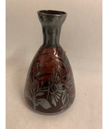 Vintage Amethyst Purple Glass Vase / Decanter Painted Silver Overlay, EB... - £23.29 GBP