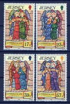 Jersey 651-654 MNH Stained Glass Christmas Angels ZAYIX 0524S0059 - £3.50 GBP