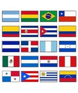 Latin America 2x3 Flag Set of 20 Country Countries Polyester Flags grommets - £127.19 GBP