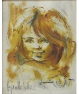 Hyacinthe Kuller, Portrait of a Girl , ORIGINAL Oil on panel. Signed low... - $1,733.17 CAD