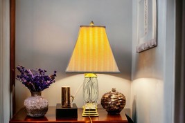 Waterford Crystal Finn Versailles Table Lamp w/Brass Base 26” Original S... - £364.78 GBP