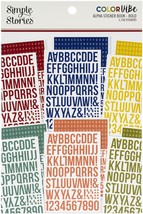 Simple Stories Color Vibe Alpha Sticker Book 12/Sheets Bold, 1758/Pkg - £12.52 GBP