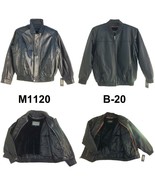 B-20, M112 Wilda, Men Leather Bomber Jacket, Zip-Up Front, Zip-Out Linin... - $242.93 CAD+