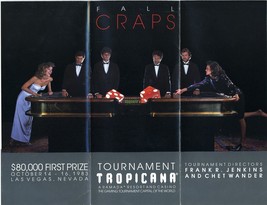 Tropicana Hotel CRAPS Tournament Invitation Las Vegas Nevada 1983 - $21.78