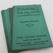Lot of 8 Papec Ensilage Cutters &amp; Hay Choppers Silo Fillers 1951 Instruc... - $44.99