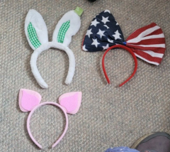 Set of 3 Headbands Easter Fourth Of July Halloween One Size Fits Most De... - £10.14 GBP