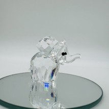 Swarovski Baby Elephant Crystal Figurine Cute Clear Cut 1in Rare Retired - £47.79 GBP