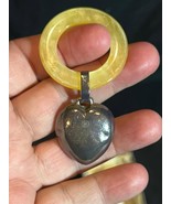 Old Vintage Heart Shaped Sterling Silver Baby Babies Rattle Gift in Orig... - $1,175.68 MXN