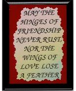 May The Hinges Of Friendship Never Rust 3&quot; x 4&quot; Framed Refrigerator Magn... - £3.99 GBP