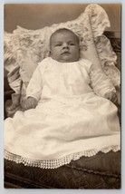 RPPC Cute Baby On Pillow Chubby Chin Real Photo Postcard P26 - £4.74 GBP