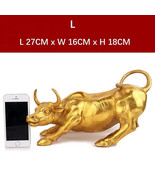 Extra Large Brass Cast Charging Bull Of Wall Street Cattle Sculpture - $38.61+