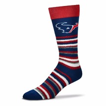 Houston Texans Fuzzy Comfy Warm Unisex Crew Cut Socks - One Size Fits Most - $11.95