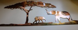 African Safari Scene Metal Art Decor 48&quot; wide x 23&quot; tall - £182.23 GBP