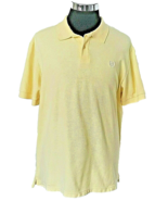 CHAPS Polo Shirt Men&#39;s Size XL Yellow 100% Cotton Knit Activewear Short ... - $15.84