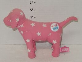 PINK Victoria Secret 6" Mini Plush Toy Dog White Stars Vote For Pink - $14.80