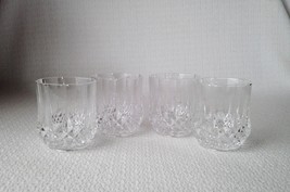Cristal d&#39;Arques LONGCHAMP Crystal Old Fashioned Glasses Tumblers ~ Set of 4 - £27.86 GBP