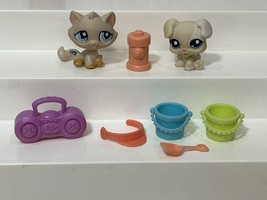 Littlest Pet Shop park play lot cat #1364 Boxer puppy dog 1706 pails sho... - £15.56 GBP