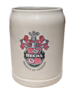 Beck&#39;s Beer Stoneware Stein Mug Germany 0.5L Vintage Ceramic - £15.62 GBP